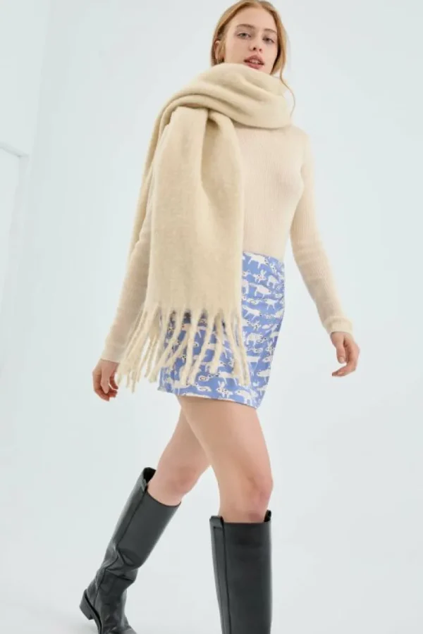 Falda corta cruzada con estampado de animales-COMPAÑIAFANTASTICA Discount