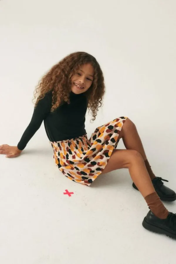 Falda corta de niña con estampado de lunares-MINI Fashion