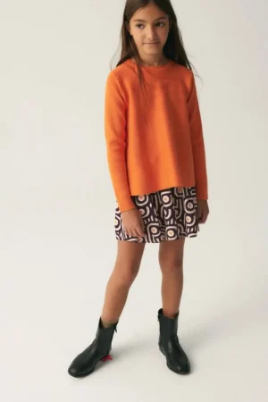 Falda corta de niña con estampado retro-MINI New