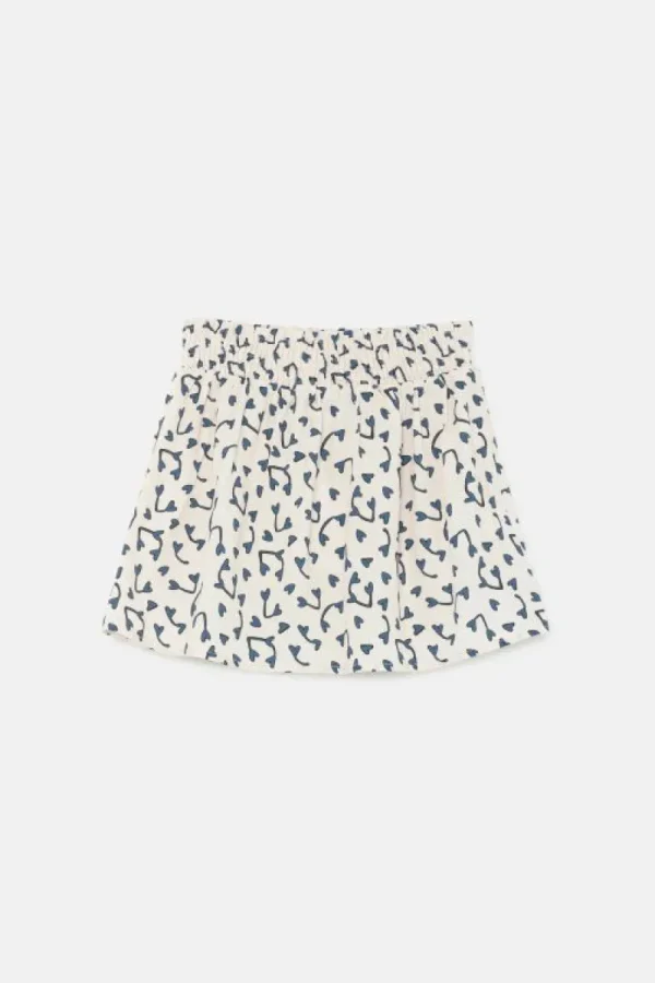 Falda corta de niña con estampado de corazones-MINI Shop
