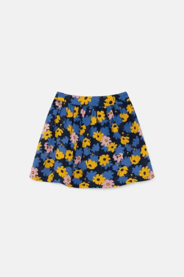 Falda corta de niña con estampado floral-MINI Store