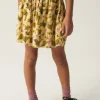 Falda corta de niña con estampado floral verde-MINI Flash Sale