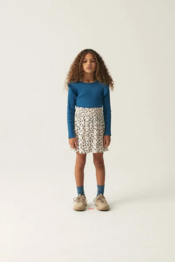 Falda corta de niña con estampado de corazones-MINI Shop