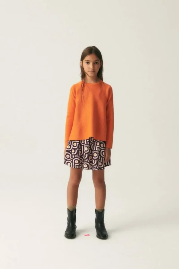 Falda corta de niña con estampado retro-MINI New