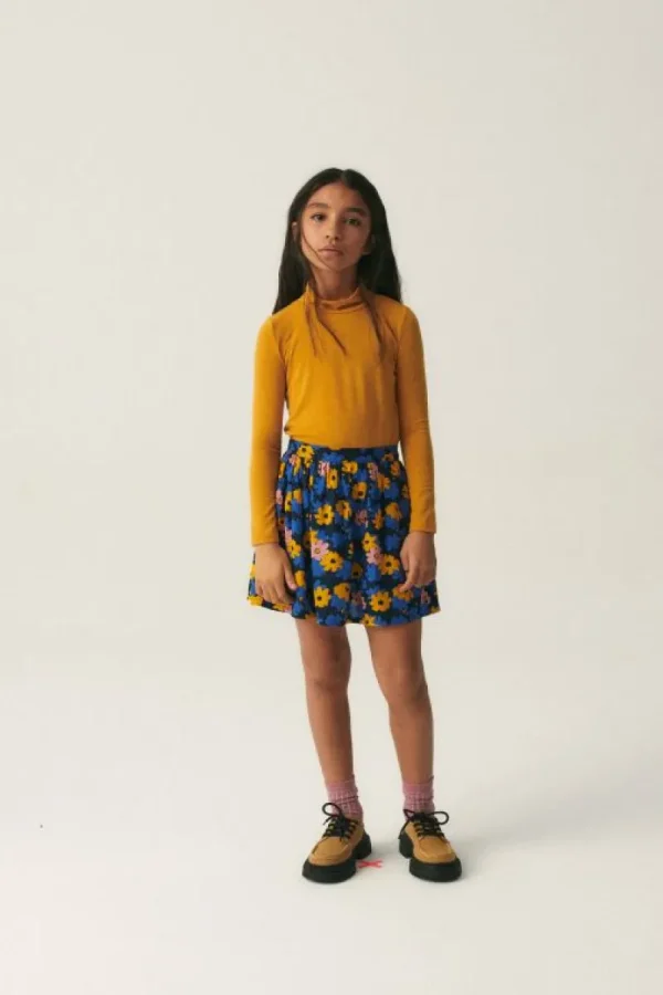 Falda corta de niña con estampado floral-MINI Store