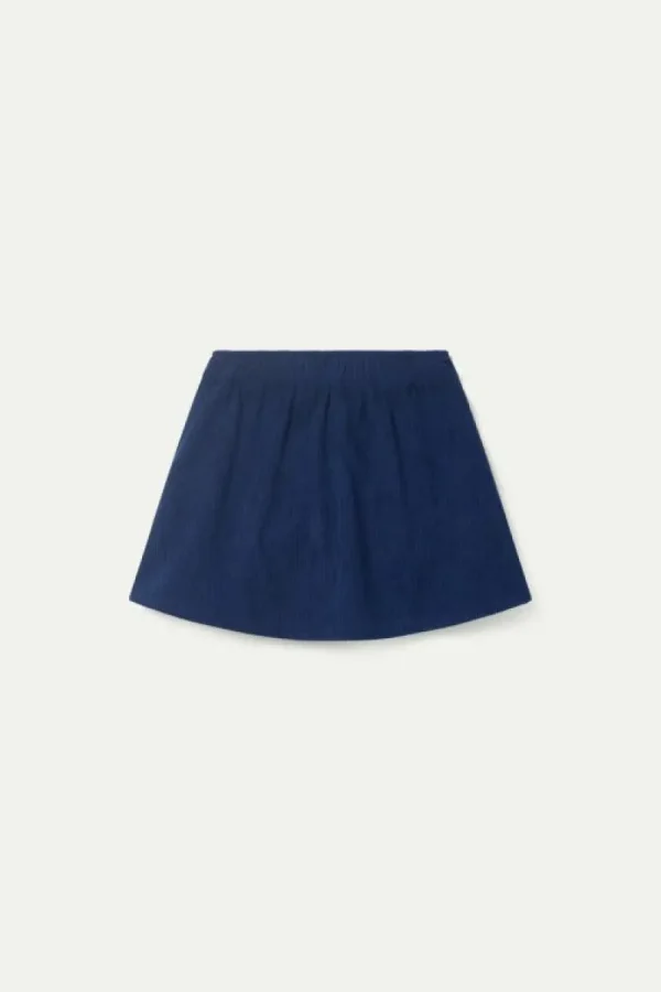 Falda corta de niña de pana azul marino-MINI Flash Sale