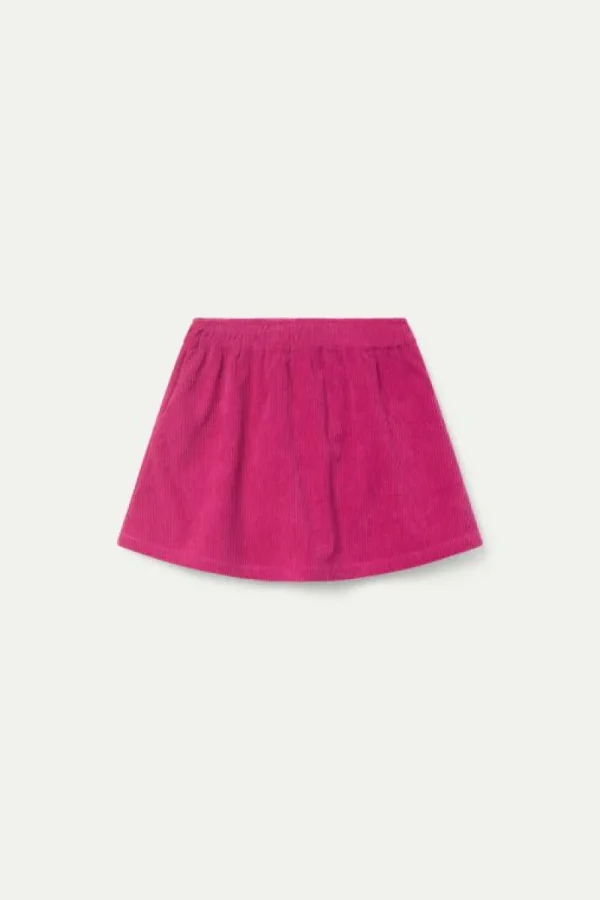 Falda corta de niña de pana fucsia-MINI Best Sale