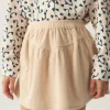 Falda corta de niña de pana beige-MINI Cheap