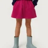 Falda corta de niña de pana fucsia-MINI Best Sale