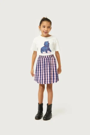 Falda corta de niña estampado de rayas Serpentina-MINI Fashion