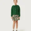 Falda corta de niña estampado geométrico verde-MINI Fashion