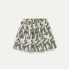 Falda corta de niña estampado geométrico verde-MINI Fashion