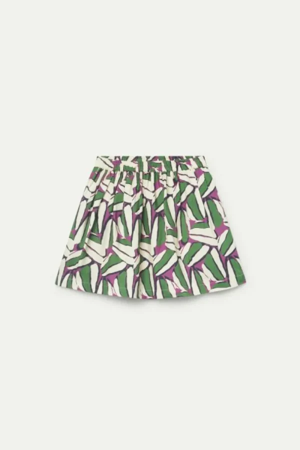 Falda corta de niña estampado geométrico verde-MINI Fashion