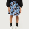 Falda corta de niña estampado floral Calatea azul-MINI New