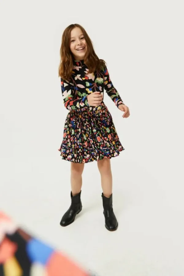 Falda corta de niña estampado floral pequeño-MINI Best Sale