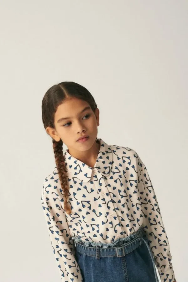 Falda corta de niña vaquera azul-MINI Best