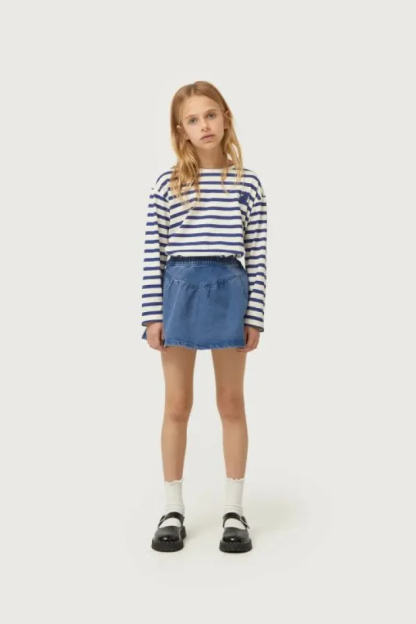 Falda corta de niña vaquera azul-MINI Store
