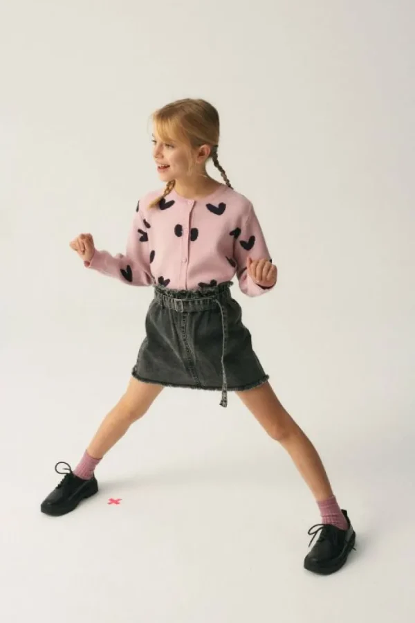 Falda corta de niña vaquera negra-MINI Hot