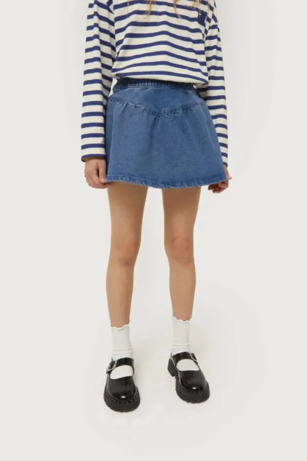 Falda corta de niña vaquera azul-MINI Store