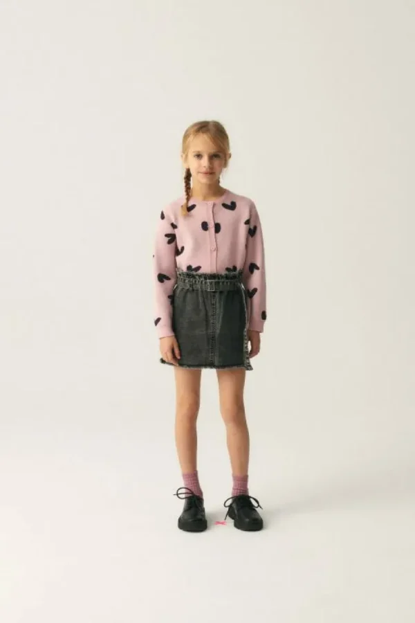 Falda corta de niña vaquera negra-MINI Hot