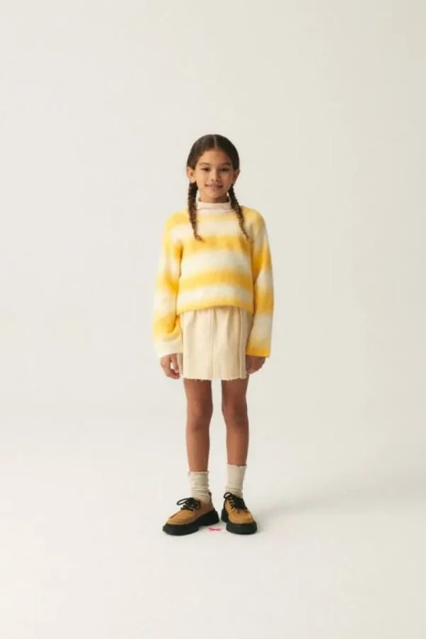 Falda corta de niña vaquera blanca-MINI Best Sale