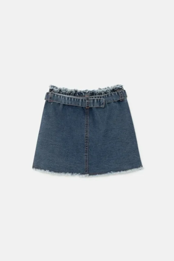 Falda corta de niña vaquera azul-MINI Best