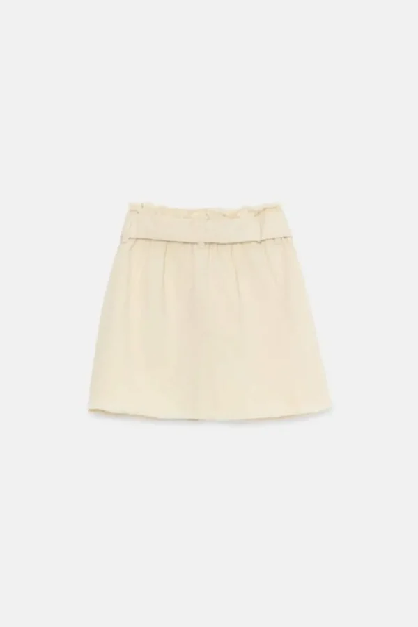 Falda corta de niña vaquera blanca-MINI Best Sale