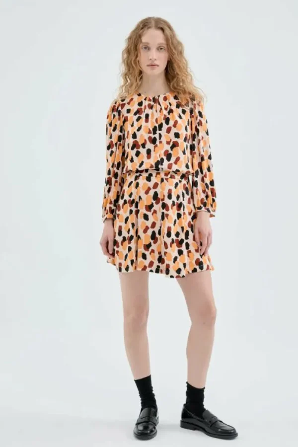 Falda corta evasé con estampado de lunares-COMPAÑIAFANTASTICA Cheap