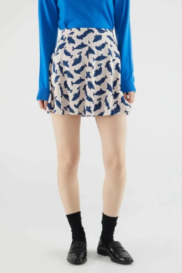 Falda corta evasé con estampado de focas-COMPAÑIAFANTASTICA Shop