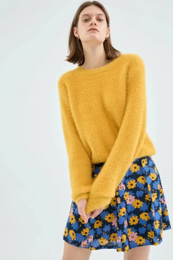 Falda corta evasé con estampado floral-COMPAÑIAFANTASTICA Fashion