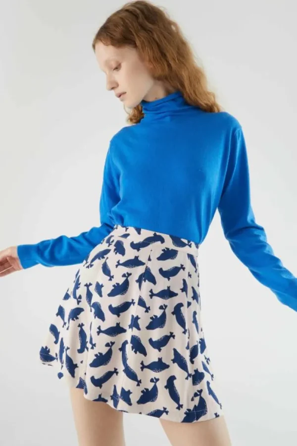 Falda corta evasé con estampado de focas-COMPAÑIAFANTASTICA Shop