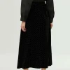 Falda larga de terciopelo negra-COMPAÑIAFANTASTICA Sale