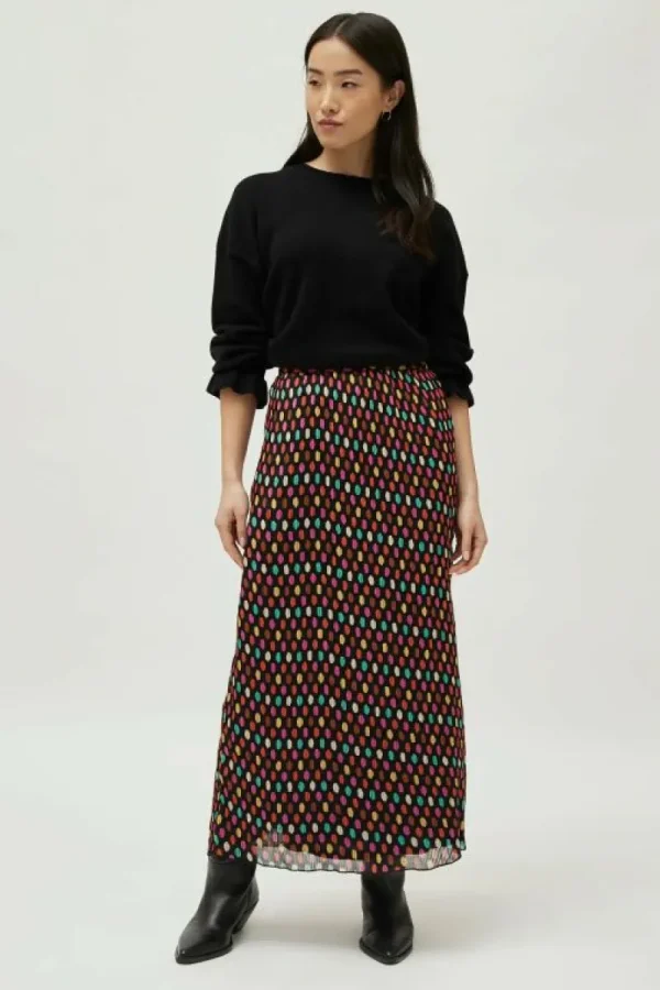 Falda larga estampado de lunares multicolor-COMPAÑIAFANTASTICA Discount