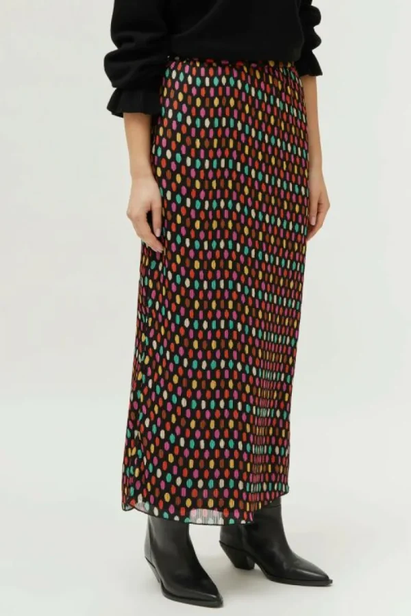 Falda larga estampado de lunares multicolor-COMPAÑIAFANTASTICA Discount