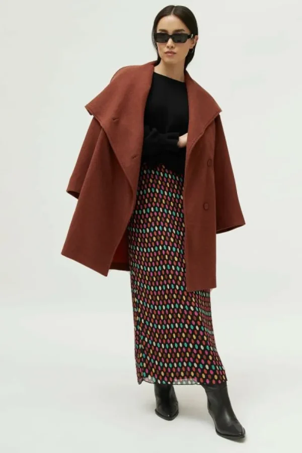 Falda larga estampado de lunares multicolor-COMPAÑIAFANTASTICA Discount