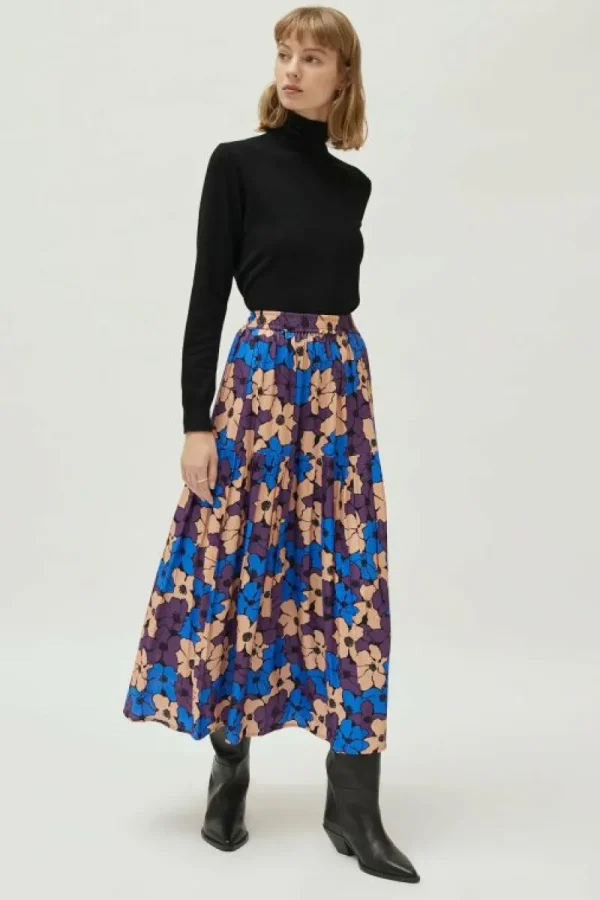 Falda larga estampado floral Camille-COMPAÑIAFANTASTICA Hot