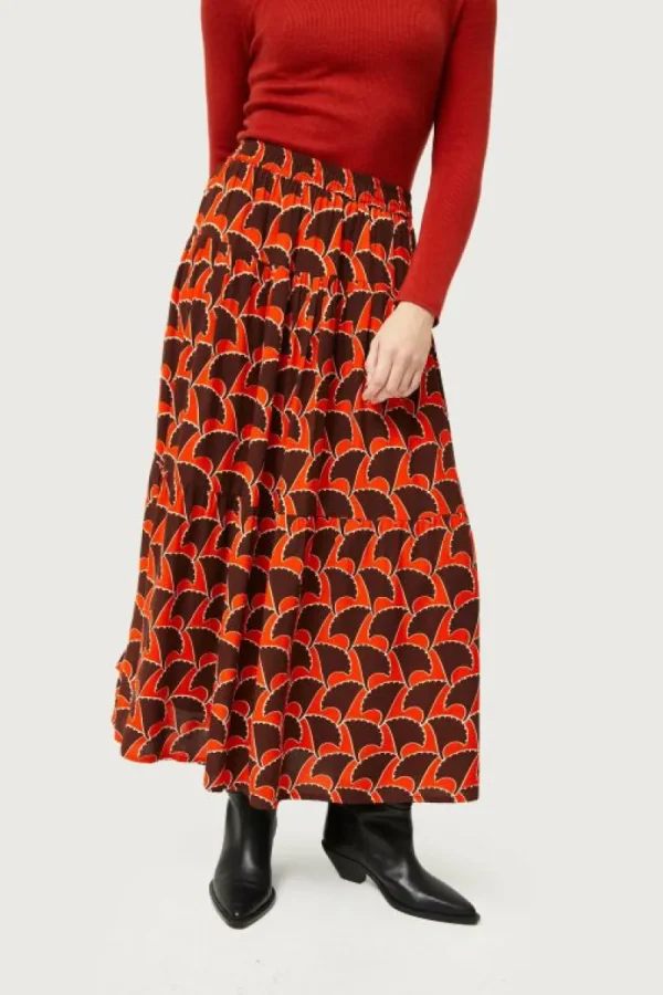 Falda larga estampado geométrico Pai Pai-COMPAÑIAFANTASTICA Cheap