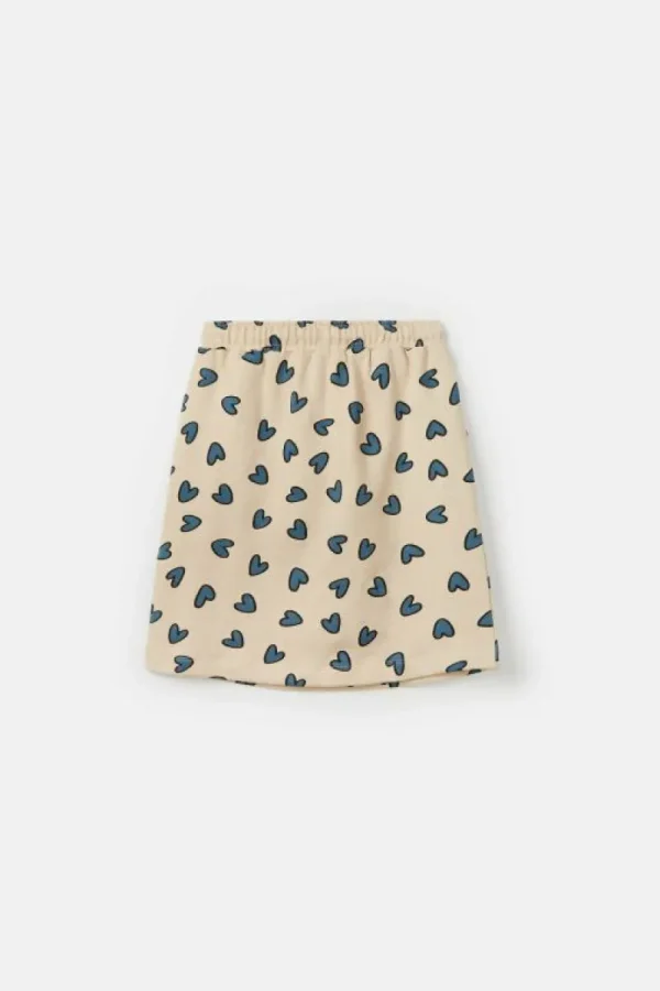 Falda midi de niña con estampado de corazones-MINI Sale