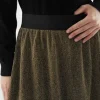 Falda midi elástica brillante dorada-COMPAÑIAFANTASTICA Cheap