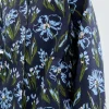 Gabardina midi con estampado floral azul-COMPAÑIAFANTASTICA Online