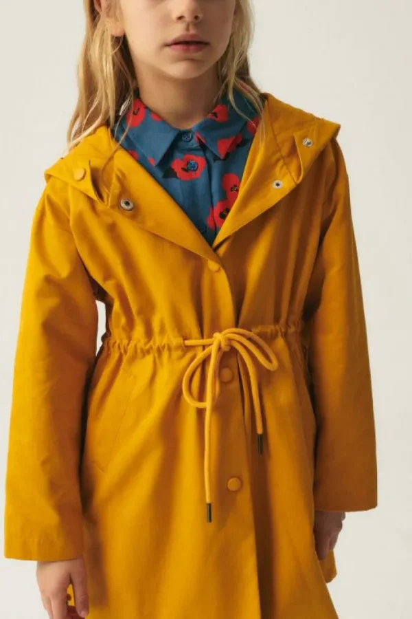 Gabardina unisex con capucha amarilla-MINI Flash Sale