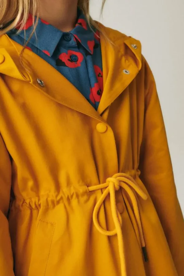 Gabardina unisex con capucha amarilla-MINI Flash Sale