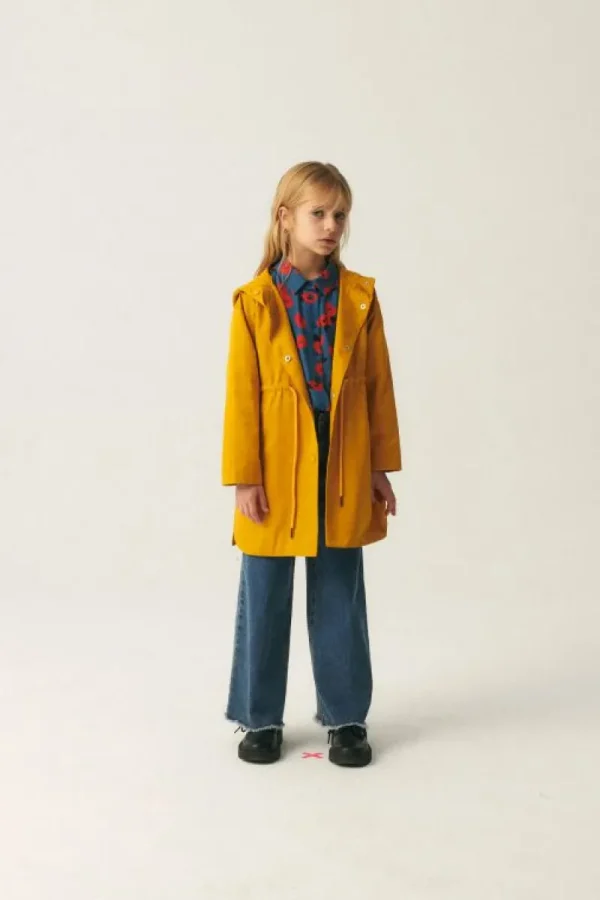 Gabardina unisex con capucha amarilla-MINI Flash Sale