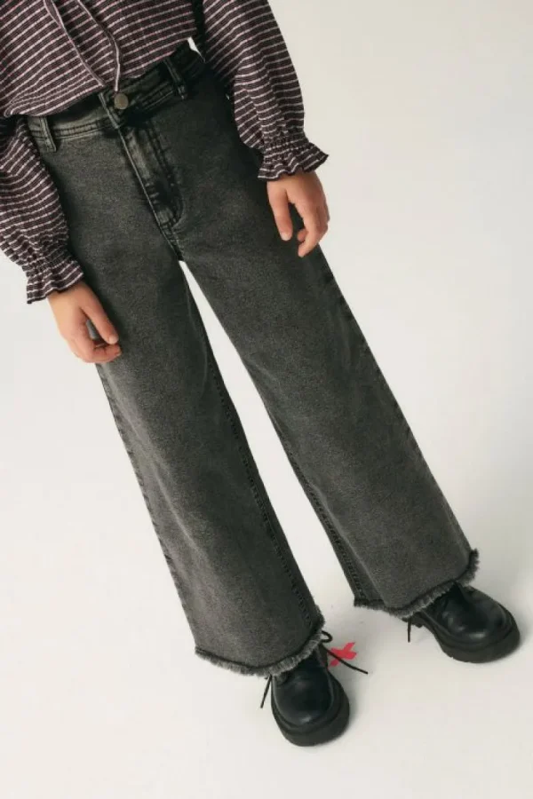 Jeans de niña rectos negros-MINI Fashion