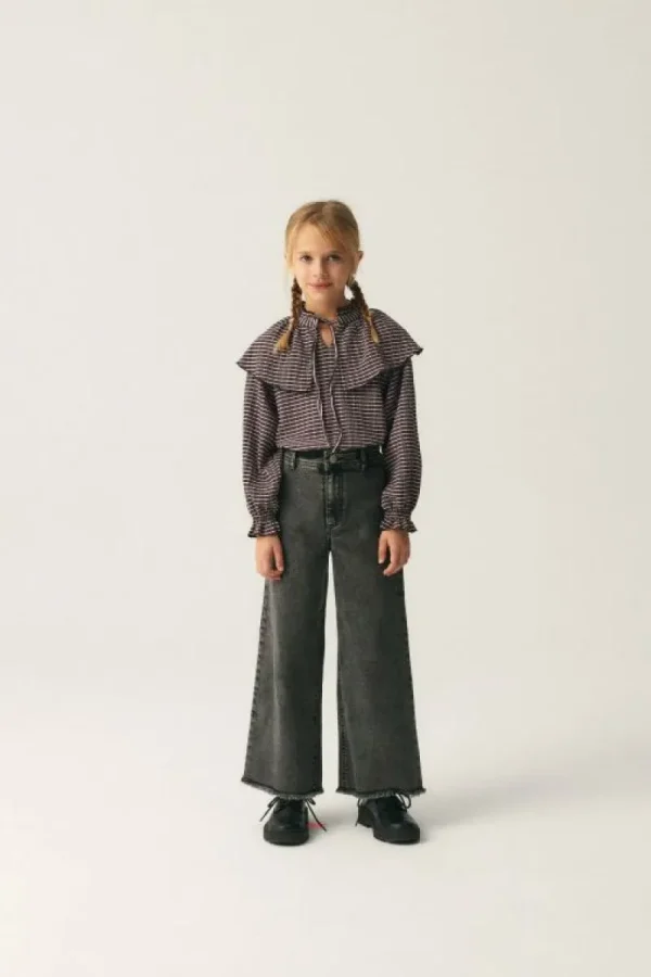 Jeans de niña rectos negros-MINI Fashion