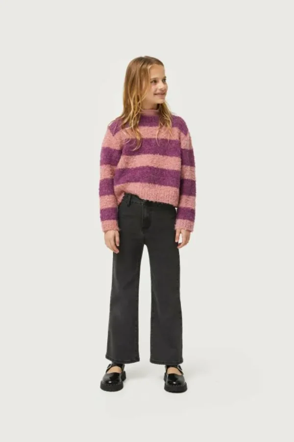 Jeans largos de niña rectos negros-MINI Cheap