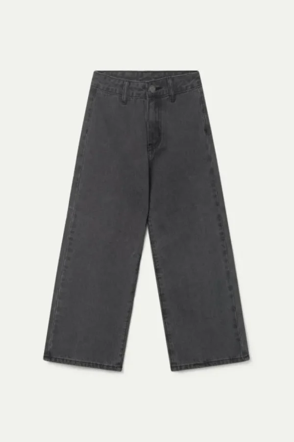 Jeans largos de niña rectos negros-MINI Cheap