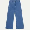Jeans largos de niña rectos azules-MINI Best Sale