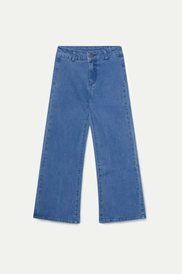 Jeans largos de niña rectos azules-MINI Best Sale