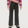 Jeans largos de niña rectos negros-MINI Cheap
